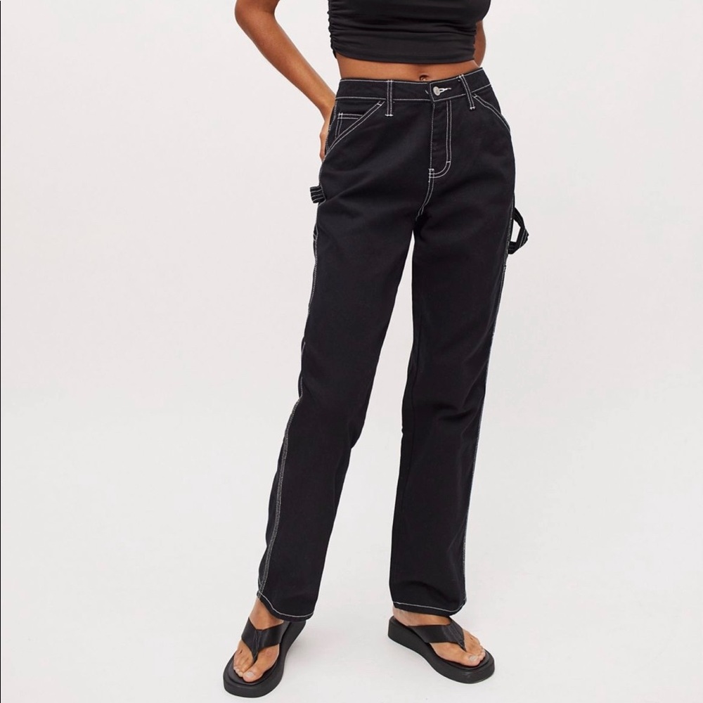 Dickies Juniors High Rise Relaxed Straight Leg Carpenter Jeans